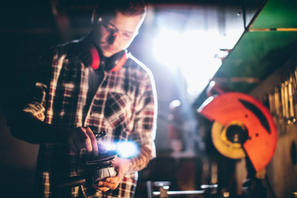 Manual worker on a workshop